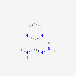 molecular formula C5H7N5 B085579 Pyrimidine-2-carbohydrazonamide CAS No. 1005-03-4