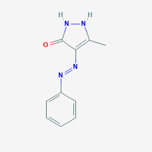molecular formula C10H10N4O B085580 4-Phenylhydrazono-3-methyl-2-pyrazolin-5-one CAS No. 13572-24-2