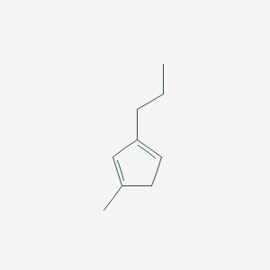 molecular formula C9H14 B8558192 1-methyl-3-propylcyclopenta-1,3-diene CAS No. 164394-67-6