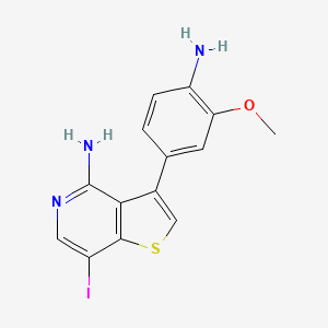 molecular formula C14H12IN3OS B8558210 3-(4-Amino-3-methoxyphenyl)-7-iodothieno[3,2-c]pyridin-4-amine CAS No. 832697-84-4