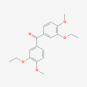 molecular formula C19H22O5 B8558264 Bis(3-ethoxy-4-methoxyphenyl)methanone CAS No. 110049-32-6