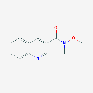 molecular formula C12H12N2O2 B8558308 N-methoxy-N-methylquinoline-3-carboxamide 