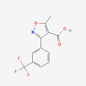 molecular formula C12H8F3NO3 B8558354 Methyl-3-(3-(trifluoromethyl)phenyl)isoxazol-4-carboxylic acid 