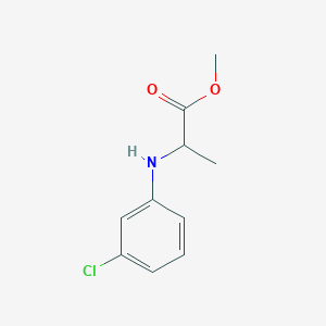 molecular formula C10H12ClNO2 B8558370 Methyl 2-[(3-chlorophenyl)amino]propanoate 