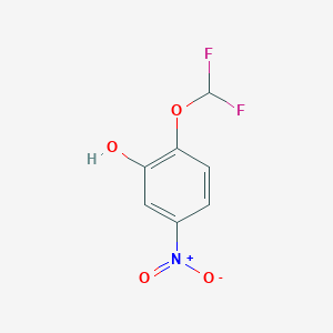 molecular formula C7H5F2NO4 B8558494 Phenol, 2-(difluoromethoxy)-5-nitro- 