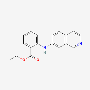 molecular formula C18H16N2O2 B8558496 Ethyl 2-(isoquinolin-7-ylamino)benzoate 