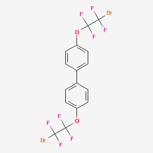 molecular formula C16H8Br2F8O2 B8558520 4,4'-Bis(2-bromo-1,1,2,2-tetrafluoroethoxy)-1,1'-biphenyl CAS No. 134130-29-3