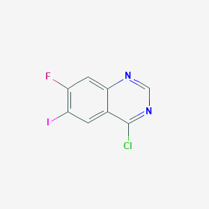 molecular formula C8H3ClFIN2 B8558603 4-chloro-7-fluoro-6-iodoquinazoline 