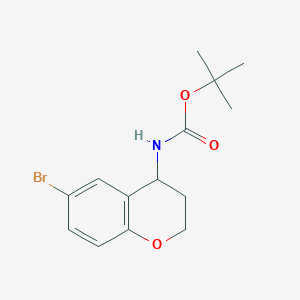 molecular formula C14H18BrNO3 B8558855 Tert-butyl 6-bromochroman-4-ylcarbamate 