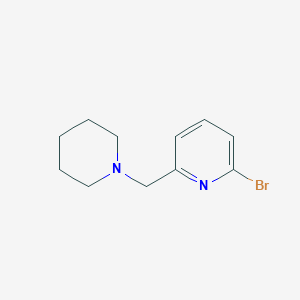 molecular formula C11H15BrN2 B008559 2-Bromo-6-piperidin-1-ylmethylpyridine CAS No. 103923-00-8