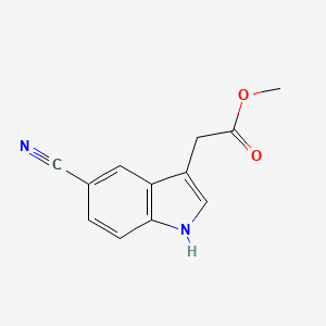molecular formula C12H10N2O2 B8559014 methyl 2-(5-cyano-1H-indol-3-yl)acetate 