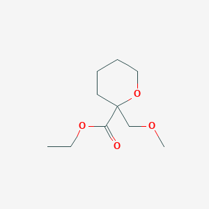 molecular formula C10H18O4 B8559096 ethyl 2-(methoxymethyl)tetrahydro-2H-pyran-2-carboxylate 