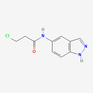 molecular formula C10H10ClN3O B8559158 Propanamide, 3-chloro-N-1H-indazol-5-yl- CAS No. 478828-54-5
