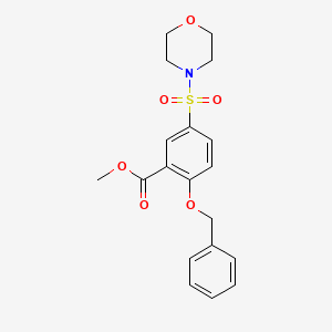 molecular formula C19H21NO6S B8559363 methyl 5-morpholin-4-ylsulfonyl-2-phenylmethoxybenzoate 