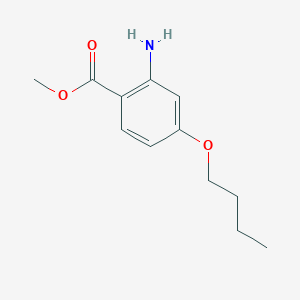 molecular formula C12H17NO3 B8559455 methyl 2-amino-4-butoxybenzoate 