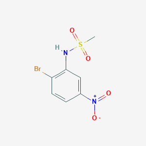 molecular formula C7H7BrN2O4S B8559463 N-(2-bromo-5-nitrophenyl)methanesulfonamide 