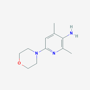 molecular formula C11H17N3O B8559494 2,4-Dimethyl-6-morpholin-4-yl-pyridin-3-ylamine 