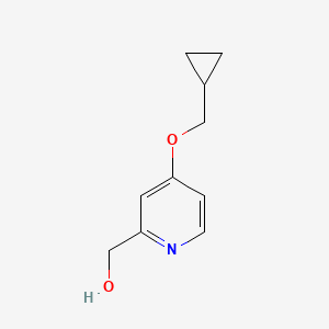 molecular formula C10H13NO2 B8559498 4-Cyclopropylmethoxy-2-hydroxymethylpyridine 