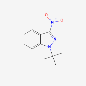 molecular formula C11H13N3O2 B8559529 1-tert-butyl-3-nitroindazole 