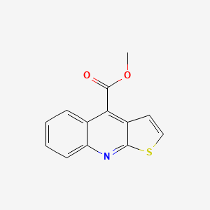 molecular formula C13H9NO2S B8559640 Thieno[2,3-b]quinoline-4-carboxylic acid, methyl ester CAS No. 61334-08-5