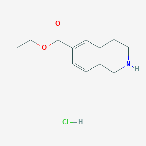 molecular formula C12H16ClNO2 B8559785 Ethyl1,2,3,4-tetrahydroisoquinoline-6-carboxylatehydrochloride CAS No. 949922-64-9