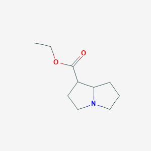 molecular formula C10H17NO2 B8559816 Hexahydro-pyrrolizine-1-carboxylic acid ethyl ester 