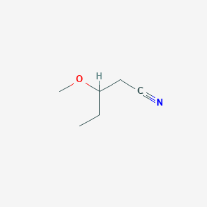 molecular formula C6H11NO B8559874 3-Methoxypentanenitrile 