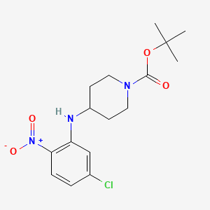 molecular formula C16H22ClN3O4 B8560087 TERT-BUTYL 4-[(5-CHLORO-2-NITROPHENYL)AMINO]PIPERIDINE-1-CARBOXYLATE 