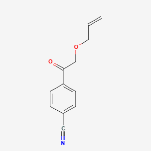 molecular formula C12H11NO2 B8560257 4-[2-(2-Propenyloxy)acetyl]benzonitrile 