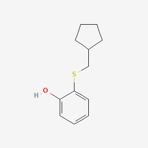 molecular formula C12H16OS B8560314 2-(Cyclopentylmethylthio)phenol 