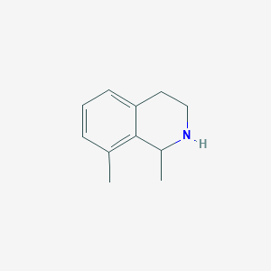 molecular formula C11H15N B8560360 1,8-Dimethyl-1,2,3,4-tetrahydroisoquinoline 