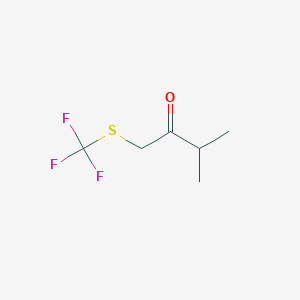 molecular formula C6H9F3OS B8560367 3-Methyl-1-(trifluoromethylthio)-2-butanone 