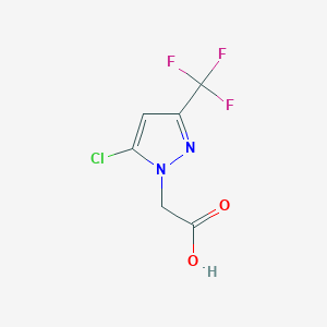 molecular formula C6H4ClF3N2O2 B8560387 5-chloro-3-(trifluoromethyl)-1H-pyrazole-1-acetic acid 