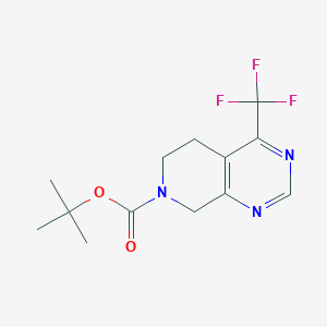 molecular formula C13H16F3N3O2 B8560414 tert-Butyl 4-(trifluoromethyl)-5,6-dihydropyrido[3,4-d]pyrimidine-7(8H)-carboxylate 
