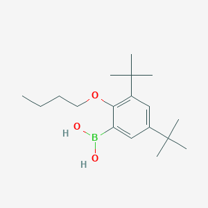 molecular formula C18H31BO3 B8560415 2-Butyloxy-3,5-di-tert-butylphenylboronic acid 