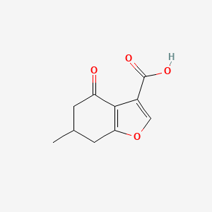 molecular formula C10H10O4 B8560416 6-Methyl-4-oxo-4,5,6,7-tetrahydro-benzofuran-3-carboxylic acid 