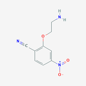 molecular formula C9H9N3O3 B8560421 2-(2-Aminoethoxy)-4-nitrobenzonitrile 