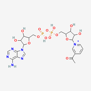 molecular formula C22H29N6O14P2+ B8560446 3-Acetylpyridine NAD 