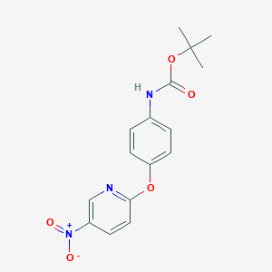 molecular formula C16H17N3O5 B8560450 tert-butyl N-[4-(5-nitropyridin-2-yl)oxyphenyl]carbamate 