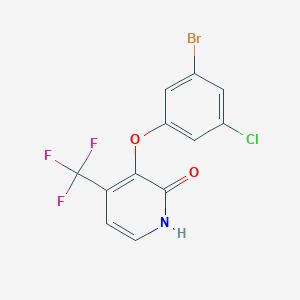 3-(3-Bromo-5-chlorophenoxy)-4-(trifluoromethyl)pyridin-2-ol