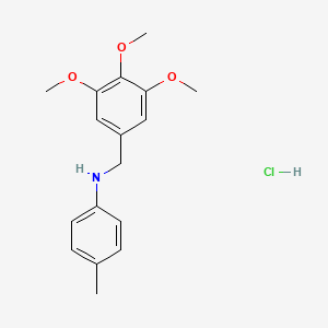 molecular formula C17H22ClNO3 B8560483 4-Methyl-N-(3,4,5-trimethoxybenzyl)aniline hydrochloride CAS No. 151222-00-3