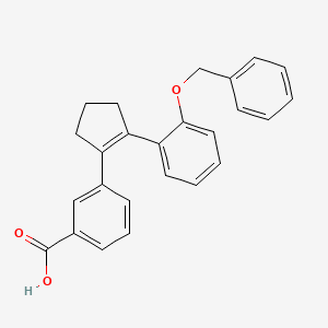 molecular formula C25H22O3 B8560493 Benzoic acid, 3-[2-[2-(phenylmethoxy)phenyl]-1-cyclopenten-1-yl]- CAS No. 612830-96-3