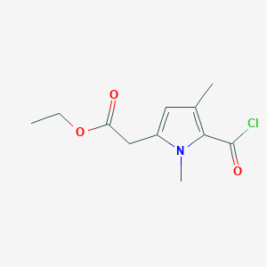 molecular formula C11H14ClNO3 B8560499 Ethyl [5-(chlorocarbonyl)-1,4-dimethyl-1H-pyrrol-2-yl]acetate CAS No. 52208-60-3