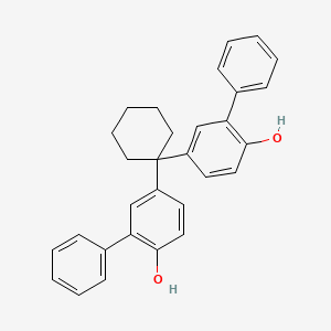 molecular formula C30H28O2 B8560510 1,1-Bis(3-phenyl-4-hydroxyphenyl)cyclohexane CAS No. 115287-60-0
