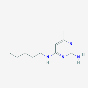 molecular formula C10H18N4 B8560521 6-Methyl-N4-pentylpyrimidine-2,4-diamine 