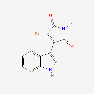 molecular formula C13H9BrN2O2 B8560528 3-bromo-4-(1H-indol-3-yl)-1-methyl-pyrrole-2,5-dione 