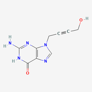 molecular formula C9H9N5O2 B8560543 9-(4-Hydroxy-2-butyn)guanine CAS No. 99776-30-4