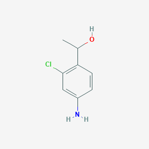 molecular formula C8H10ClNO B8560579 1-(4-Amino-2-chlorophenyl)ethanol 