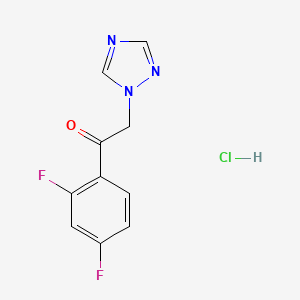 molecular formula C10H8ClF2N3O B8560587 2,4-Difluoro-alpha-(1H-1,2,4-triazol-1-yl)acetophenone hydrochloride CAS No. 86386-75-6