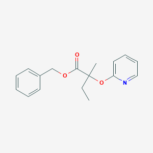 molecular formula C17H19NO3 B8560795 benzyl 2-methyl-2-pyridin-2-yloxybutanoate 